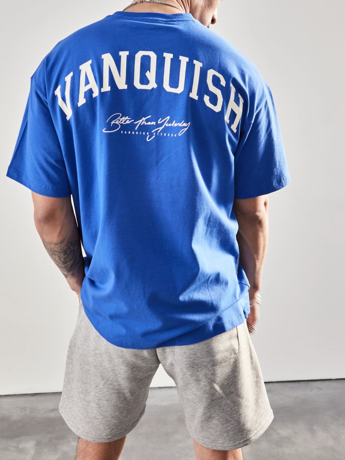 Men's Plus Size Letter Graphic Round Neck Half Sleeve T-Shirt - Tigbul's Variety Fashion Shop