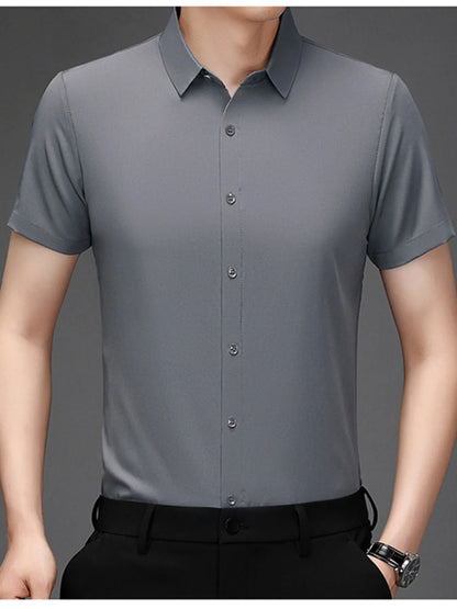 Men's Plus Size Button Up Short Sleeve Shirt - Tigbul's Variety Fashion Shop