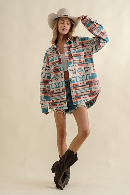 Aztec Western Shacket - Tigbuls Variety Fashion