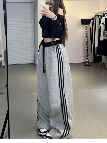 Casual Loose Fit Striped Pants - Tigbul's Variety Fashion Shop