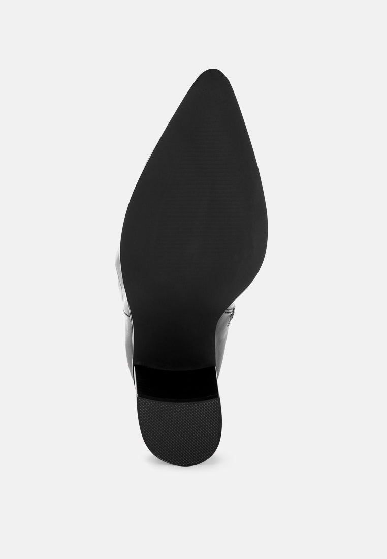 Jemima Pointy Toe Block Heel Boots