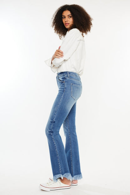 Kancan High Rise Frayed Hem Jeans - Tigbul's Variety Fashion Shop