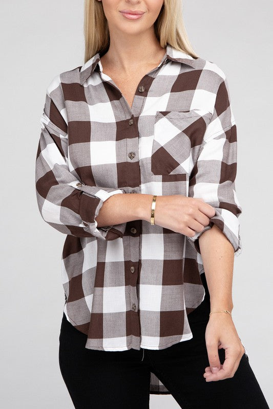 Classic Plaid Flannel Shirt - Tigbul's Variety Fashion Shop