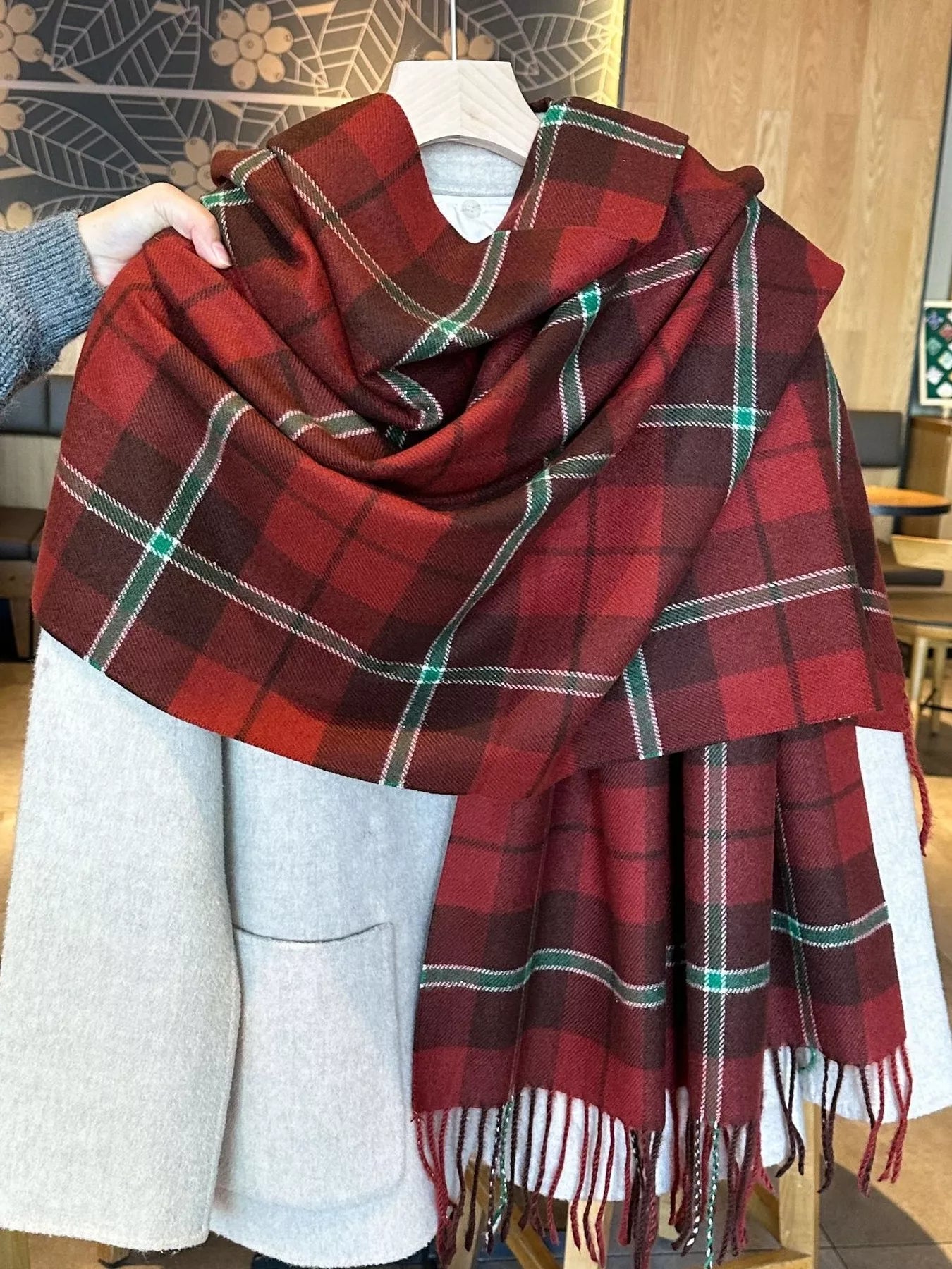 Classic Plaid Fringe Scarf - Tigbul's Variety Fashion Shop
