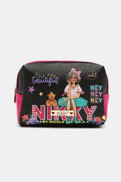 Nicole Lee USA Printed Extra Large Cosmetic Pouch - Tigbul's Variety Fashion Shop