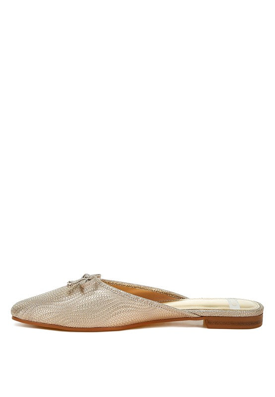 Jaylor Party Bow Slip-On Mules - Tigbul's Variety Fashion Shop