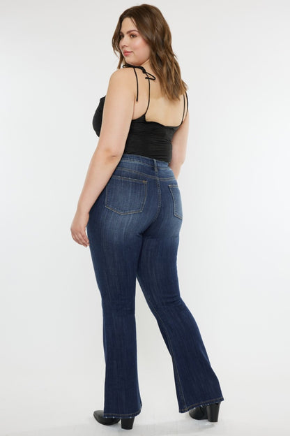 Kancan Full Size Mid Rise Slim Flare Jeans - Tigbul's Variety Fashion Shop