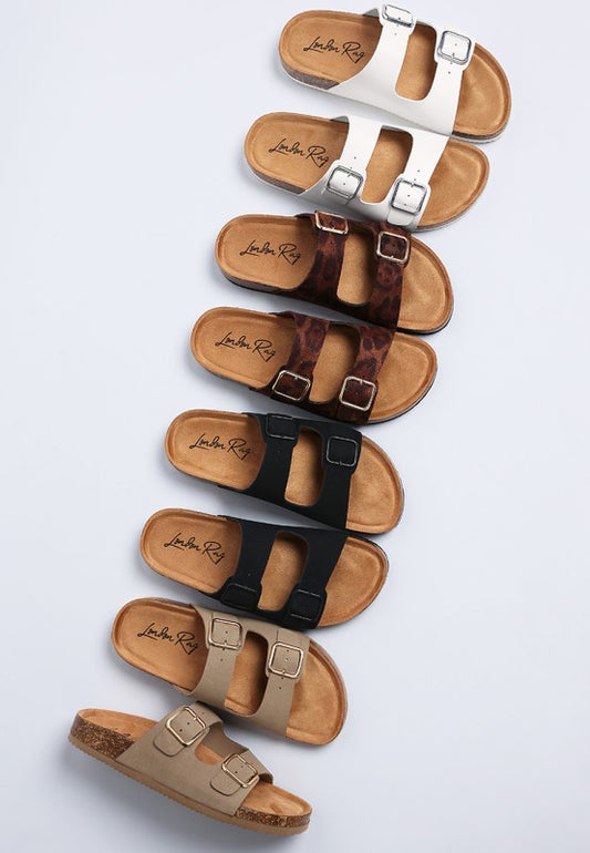 Women's Double Strap Slide On Summer Sandals London Rag | Tigbuls