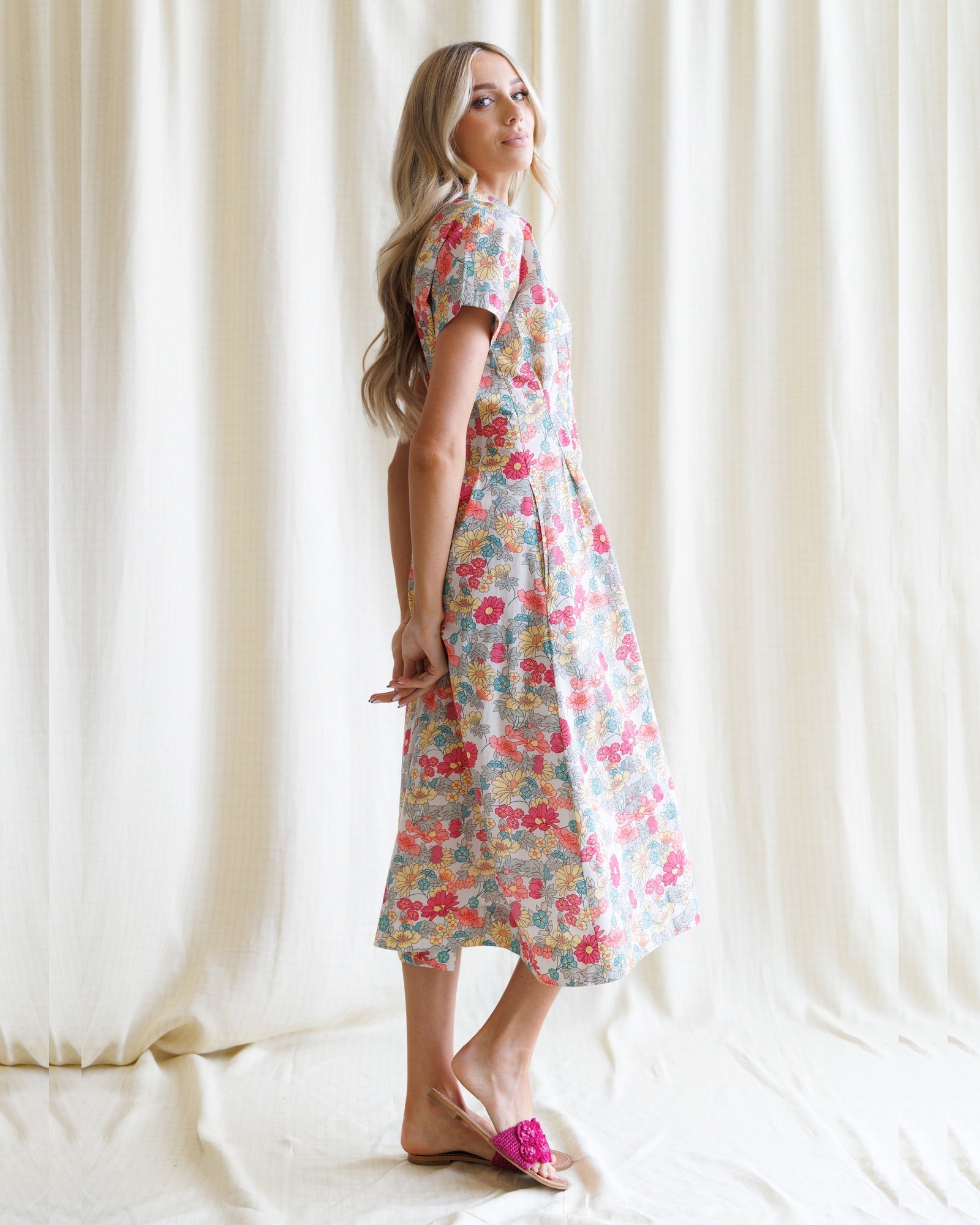 Pleated Shirtdress