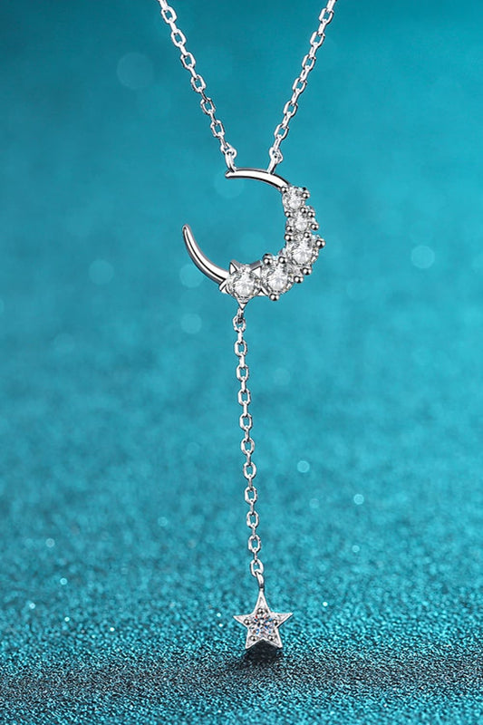 Star & Moon Moissanite Necklace - Tigbul's Variety Fashion Shop