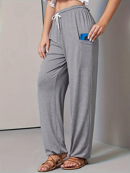 Drawstring Wide Leg Pants with Pockets - Tigbul's Variety Fashion Shop
