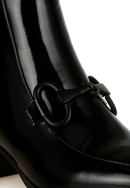 Algol Textured Block Heel Ankle Boots - Tigbul's Variety Fashion Shop