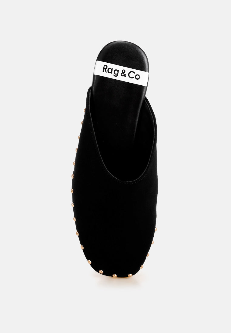 Corbera Studs Embellished Flat Mules
