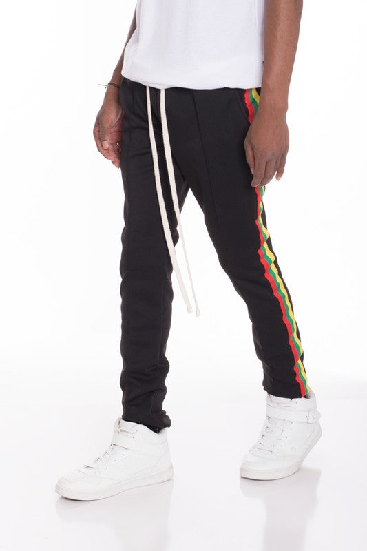 RASTA TAPED TRACK PANTS - Tigbul's Variety Fashion Shop