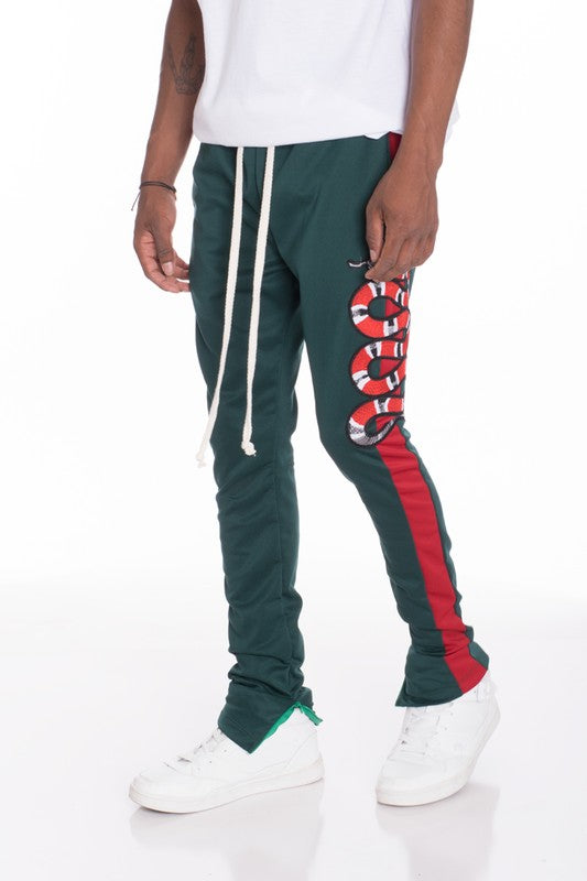 Snake Patched Track Pants - Tigbul's Variety Fashion Shop