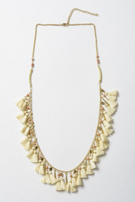 Solid Tassel Chain Fashion Necklace - Tigbuls Variety Fashion