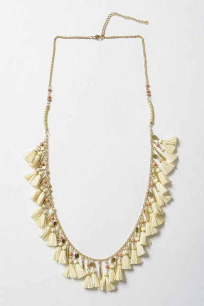 Solid Tassel Chain Fashion Necklace - Tigbuls Variety Fashion