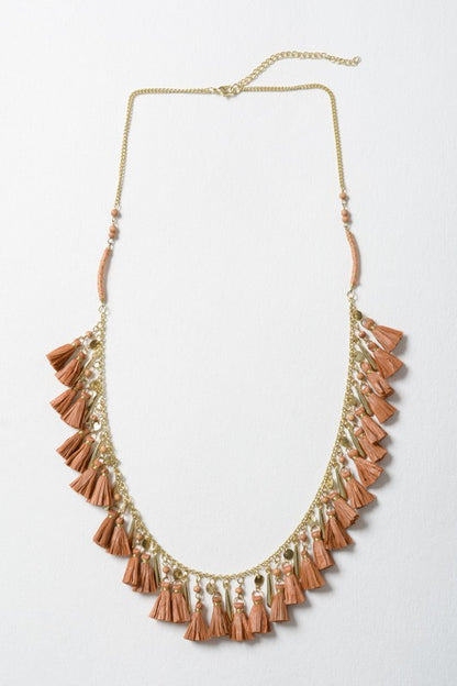 Solid Tassel Chain Fashion Necklace - Tigbuls Variety Fashion