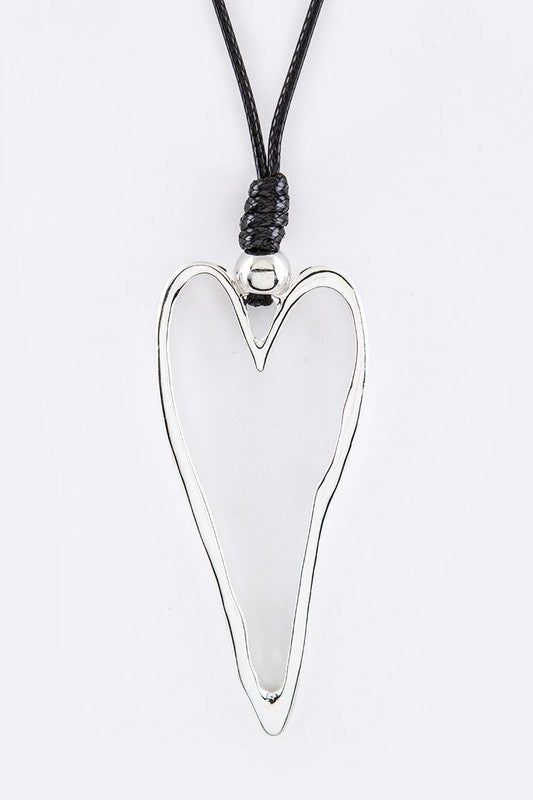 Heart Hoop Pendant Necklace Set - Tigbul's Variety Fashion Shop