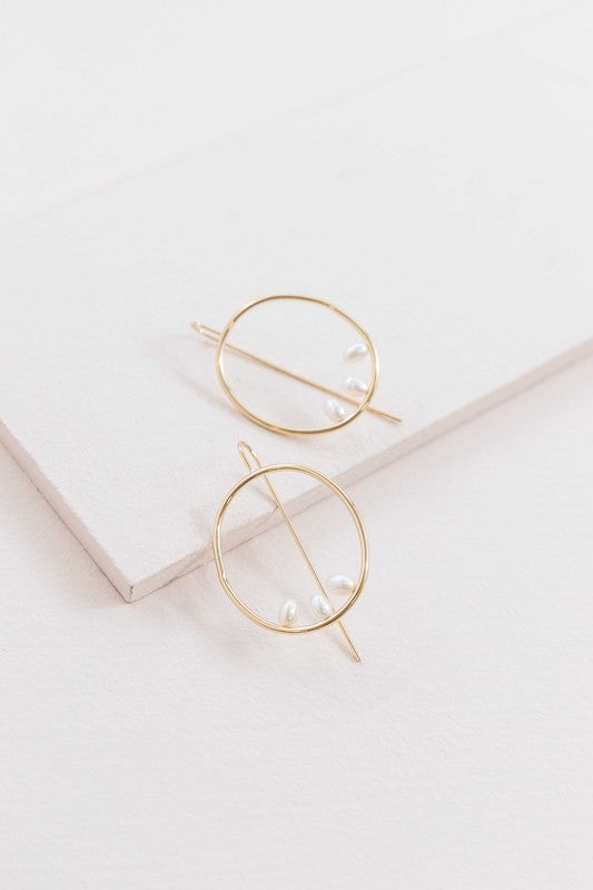 Right on Time Hook Earrings - 14K - Tigbuls Variety Fashion