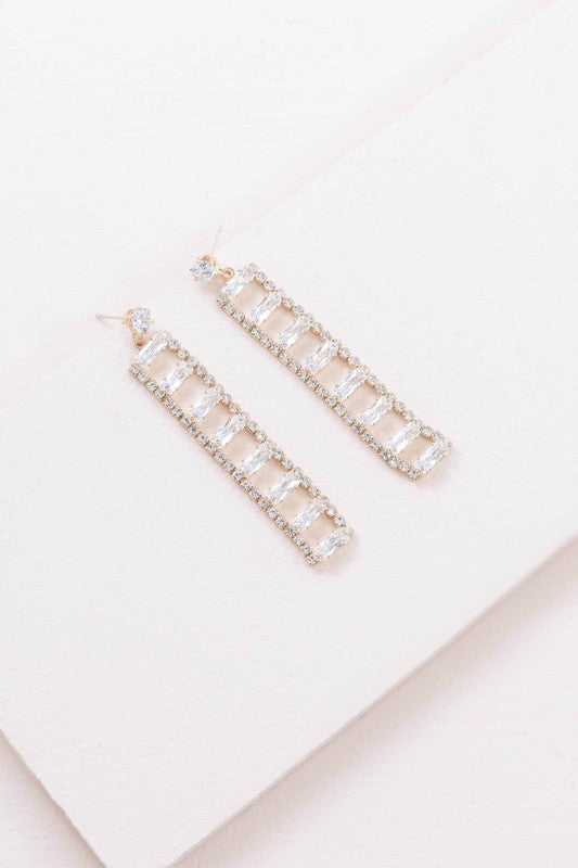 A Dozen Diamonds Dangle Earrings - Tigbuls Variety Fashion