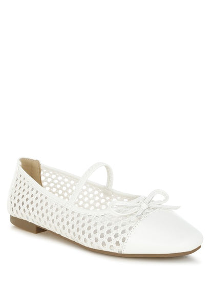 Omela Woven Bow Detail Ballerinas - Tigbul's Variety Fashion Shop
