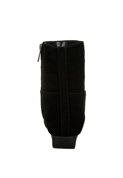 Hakra Flared Heel Suede Boots - Tigbul's Variety Fashion Shop