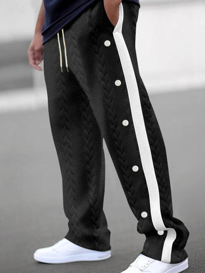 Men's Full Size Textured Drawstring Pants Plus Size - Tigbul's Variety Fashion Shop