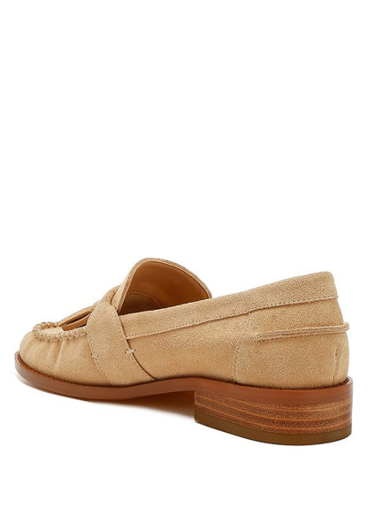 Rhone Tassels Detail Suede Loafers - Tigbul's Variety Fashion Shop