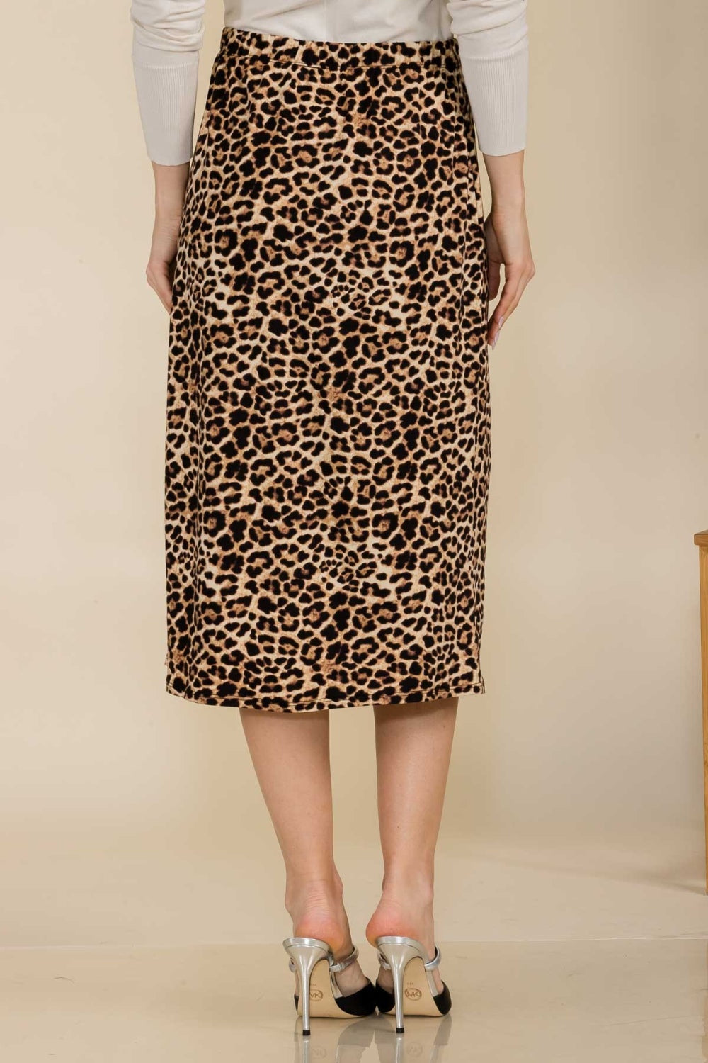 Celeste Full Size Leopard A-Line Midi Skirt - Tigbul's Variety Fashion Shop