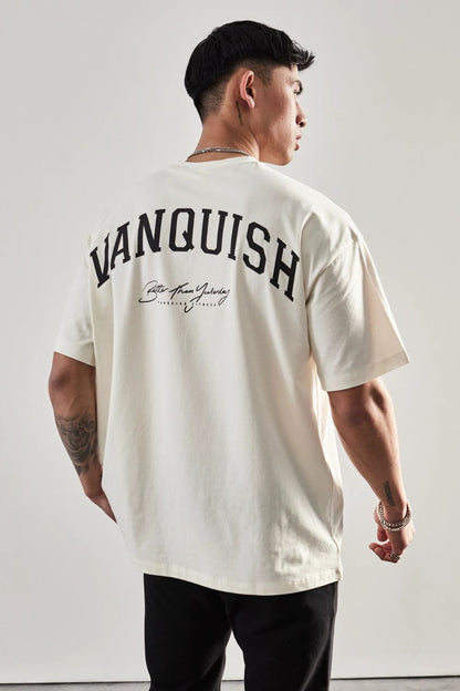 Men's Plus Size Letter Graphic Round Neck Half Sleeve T-Shirt - Tigbul's Variety Fashion Shop