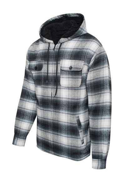 Men's Flannel Sherpa Lining Jacket - Tigbul's Variety Fashion Shop