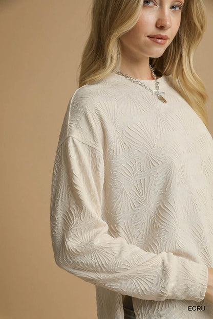Umgee Textured Knit Long Sleeve Top - Tigbul's Variety Fashion Shop