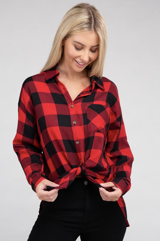 Classic Plaid Flannel Shirt - Tigbul's Variety Fashion Shop