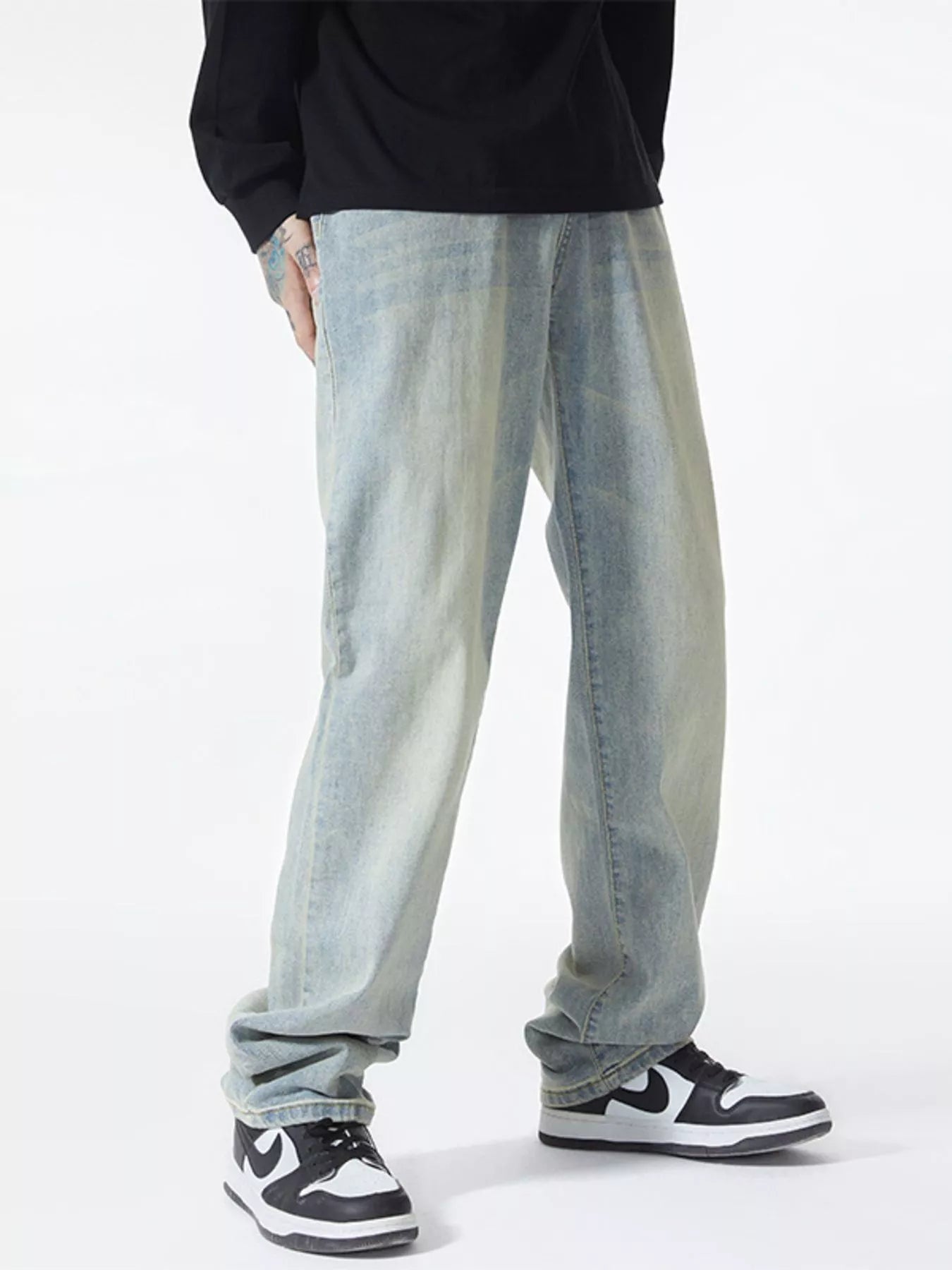 Men's Full Size Wide Leg Jeans Plus Size - Tigbul's Variety Fashion Shop
