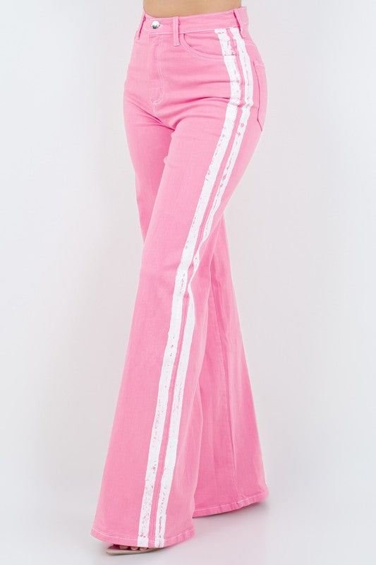 Striped Jean in Pink - Tigbul's Variety Fashion Shop