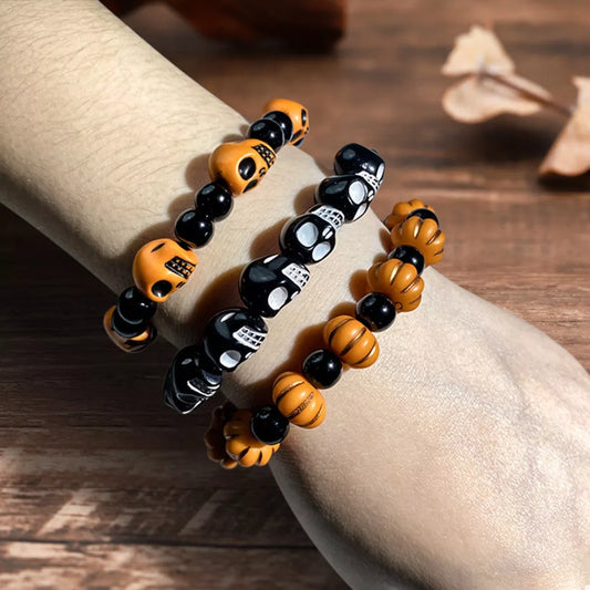 3 Piece Halloween Beaded Bracelet - Tigbul's Variety Fashion Shop