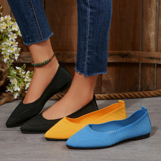 Point Toe Flats Slip-Ons - Tigbul's Variety Fashion Shop