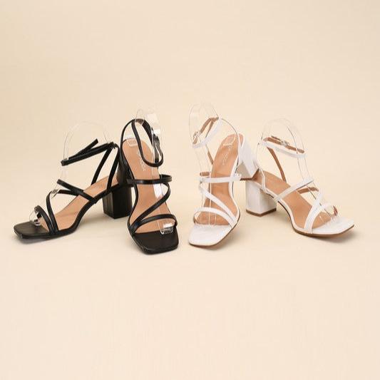 Strappy Block Heel Sandals - Tigbuls Variety Fashion