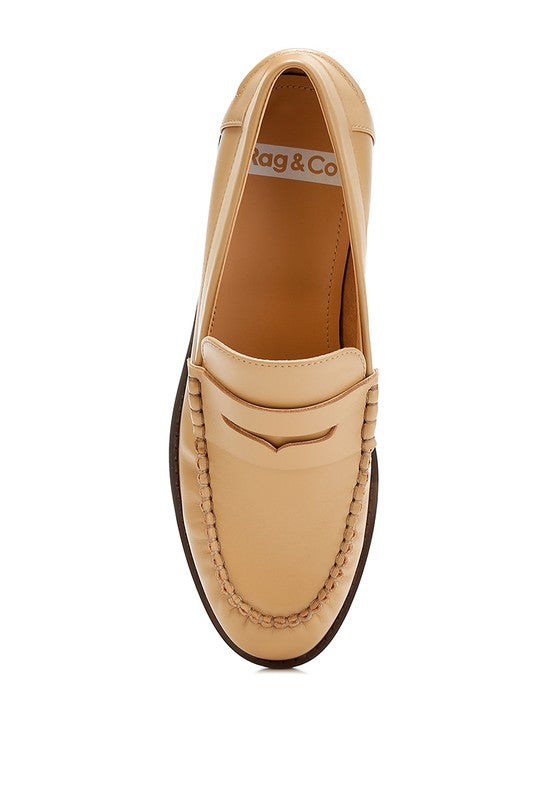 Plavia Genuine Leather Loafers - Tigbul's Variety Fashion Shop