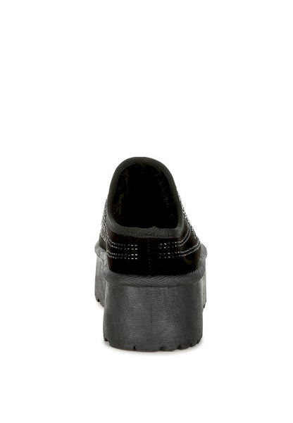 Kickles Rhinestones Embellished Classic Platform - Tigbul's Variety Fashion Shop