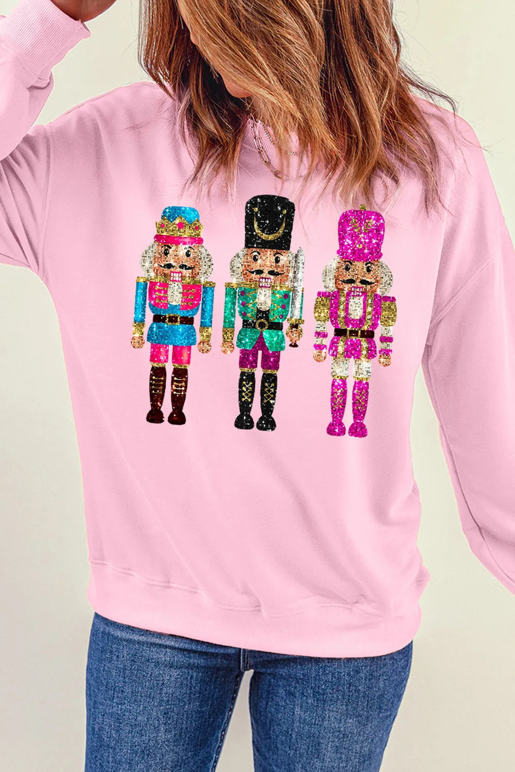 Nutcracker Graphic Round Neck Long Sleeve Sweatshirt - Tigbul's Variety Fashion Shop