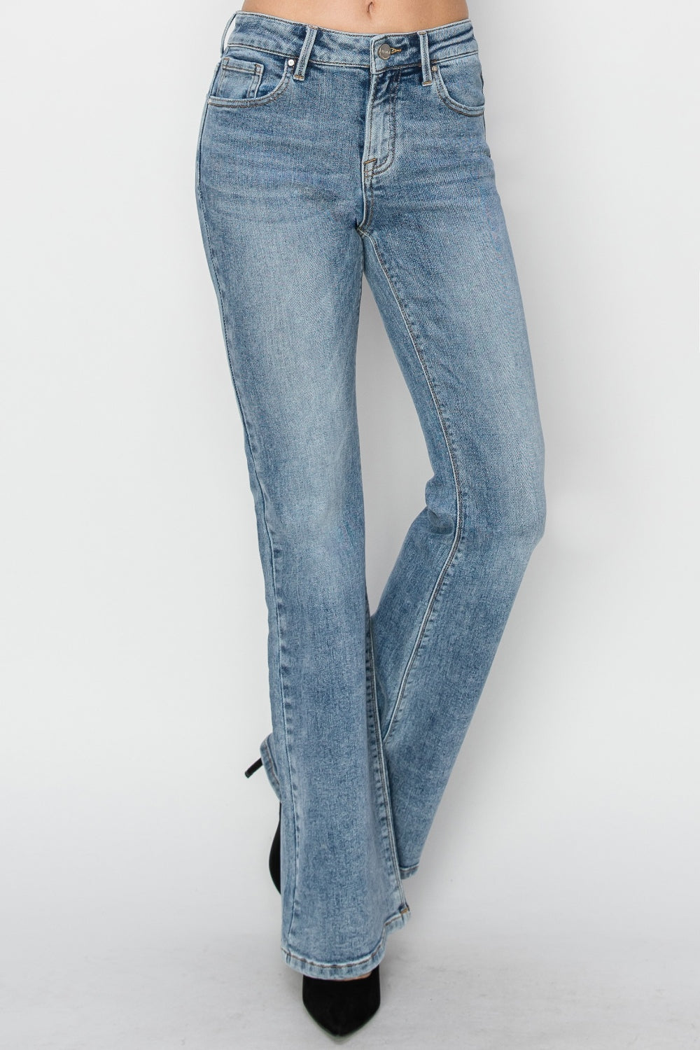 RISEN Full Size Mid Rise Bootcut Jeans - Tigbul's Variety Fashion Shop