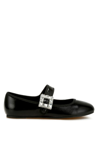 Upstage Brooch Mary Jane Sandals - Tigbul's Variety Fashion Shop