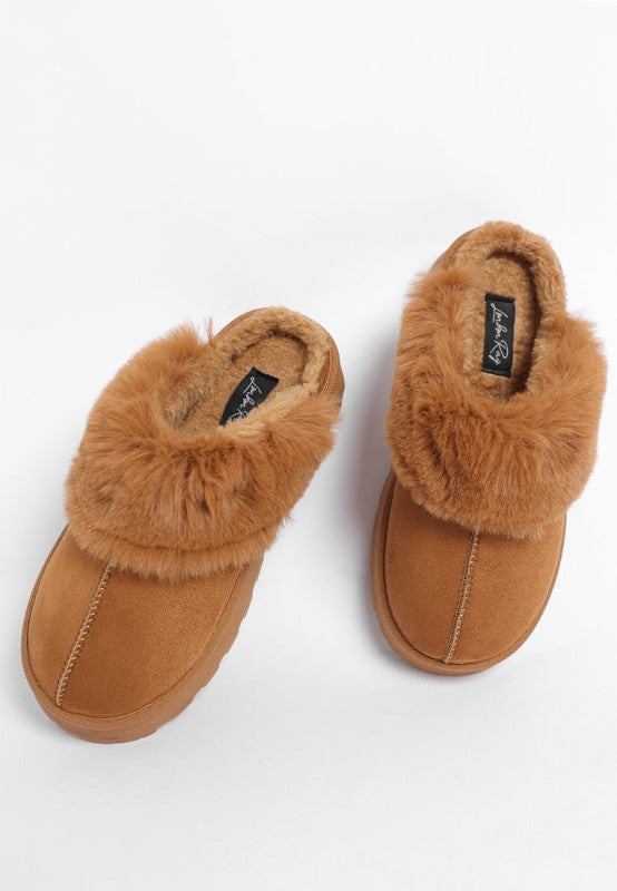 Portho Faux Fur Slip Ons - Tigbul's Variety Fashion Shop
