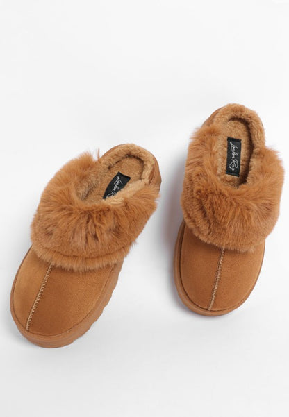 Portho Faux Fur Slip Ons - Tigbul's Variety Fashion Shop