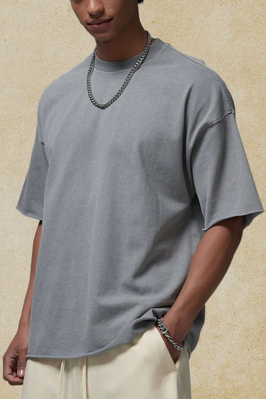 Men's Round Neck Half Sleeve T-Shirt - Tigbul's Variety Fashion Shop