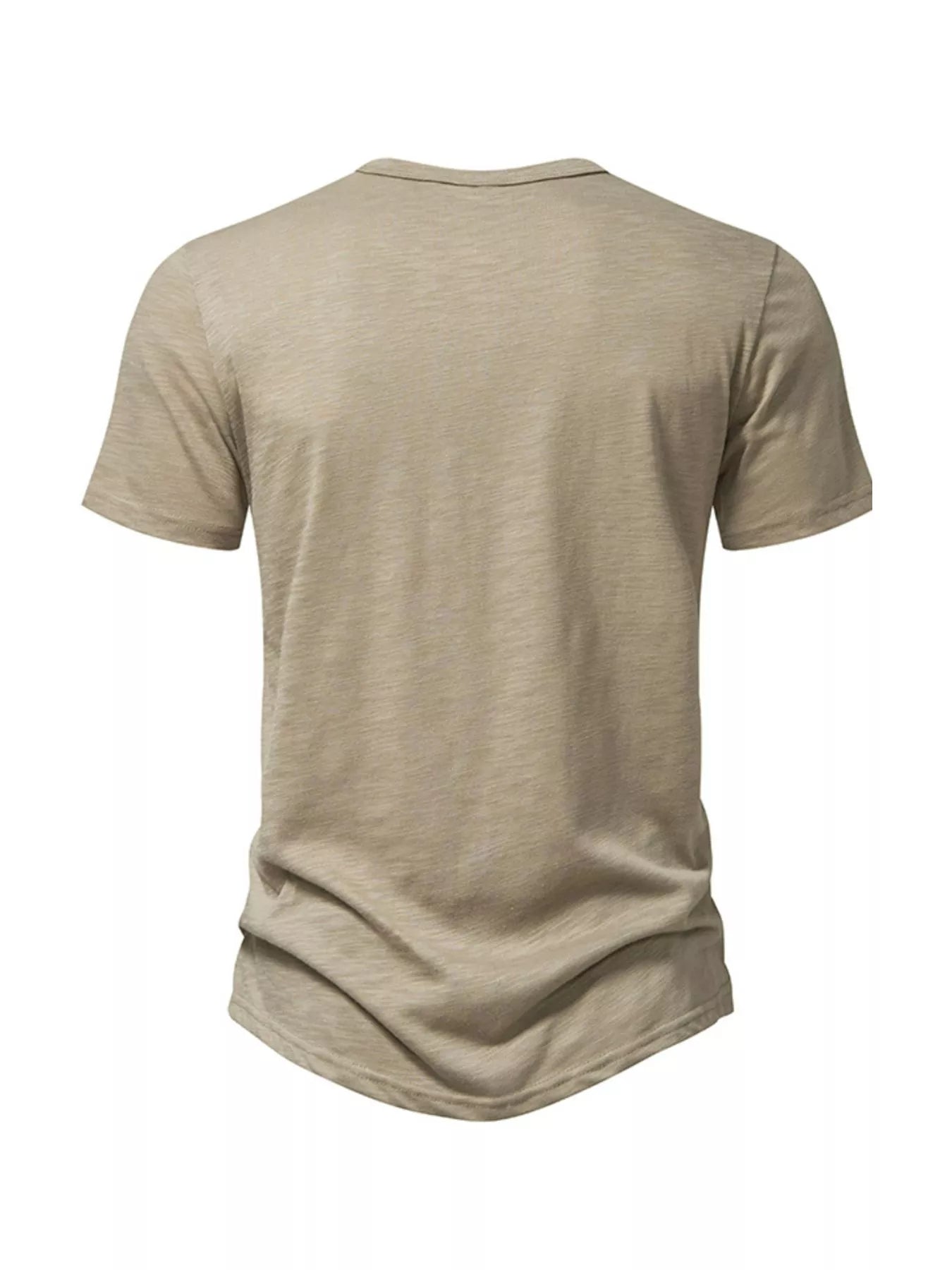 Men's Casual Button Detail Henley T-Shirt - Tigbuls Variety Fashion