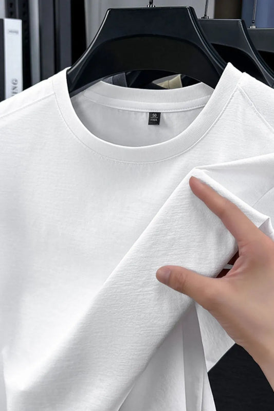 Men's Plus Size Round Neck Short Sleeve T-Shirt - Tigbul's Variety Fashion Shop