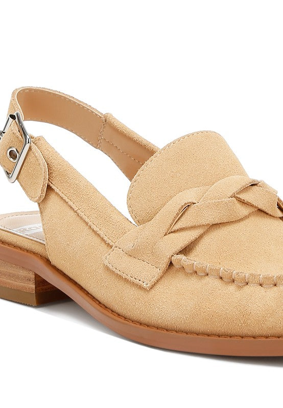 Nemykin Woven Strap Slingback Loafers - Tigbul's Variety Fashion Shop